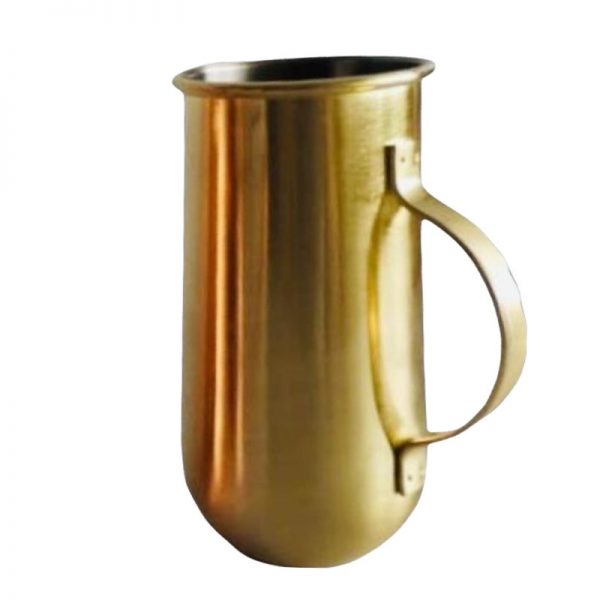 כוס נירוסטה עם ידית, בצבע זהב 500 מ"ל 